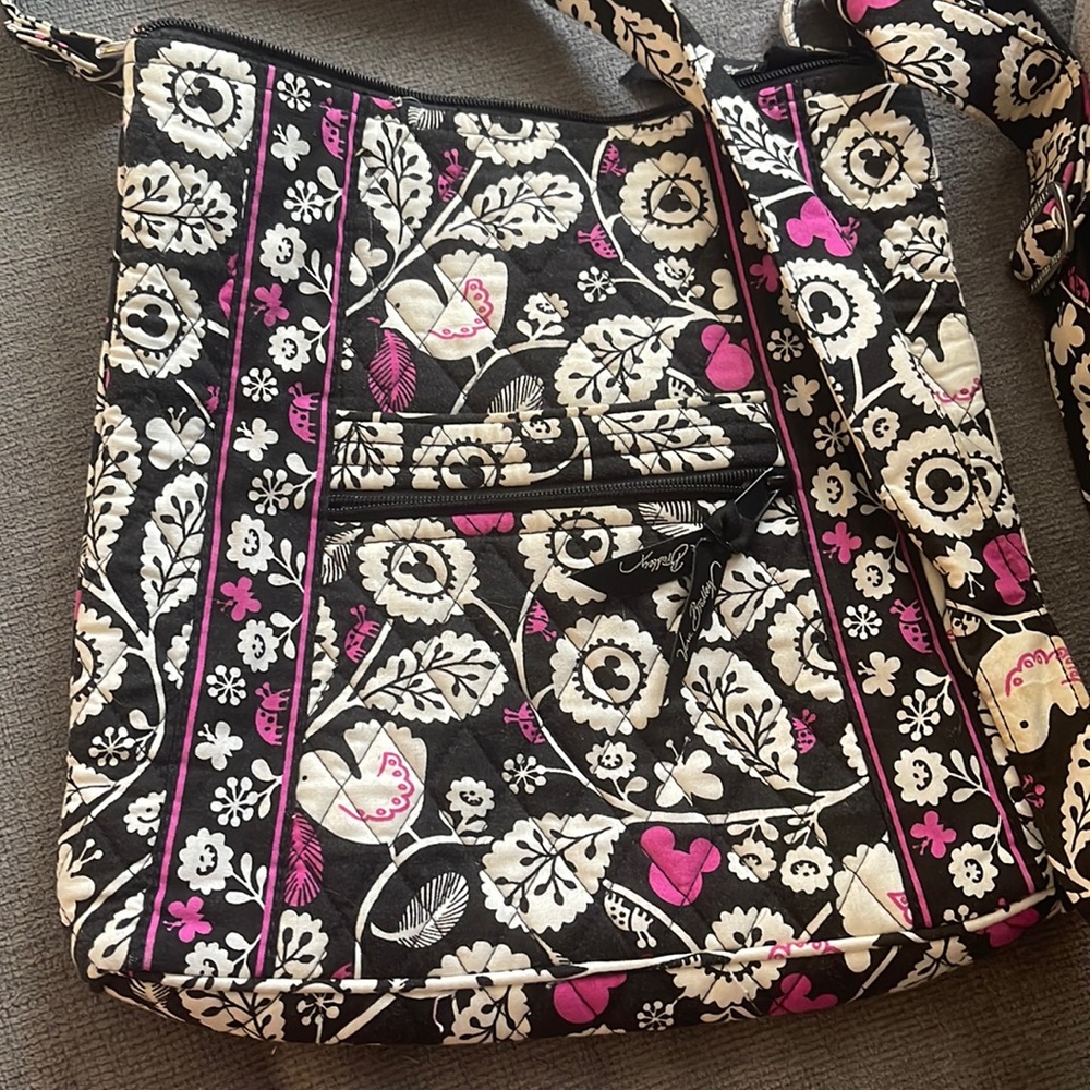 Vera Bradley Quilted Hidden Mickey Cross Body Bag